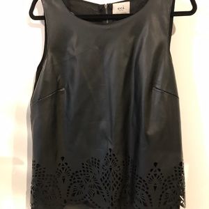 Eco New York faux leather tunic